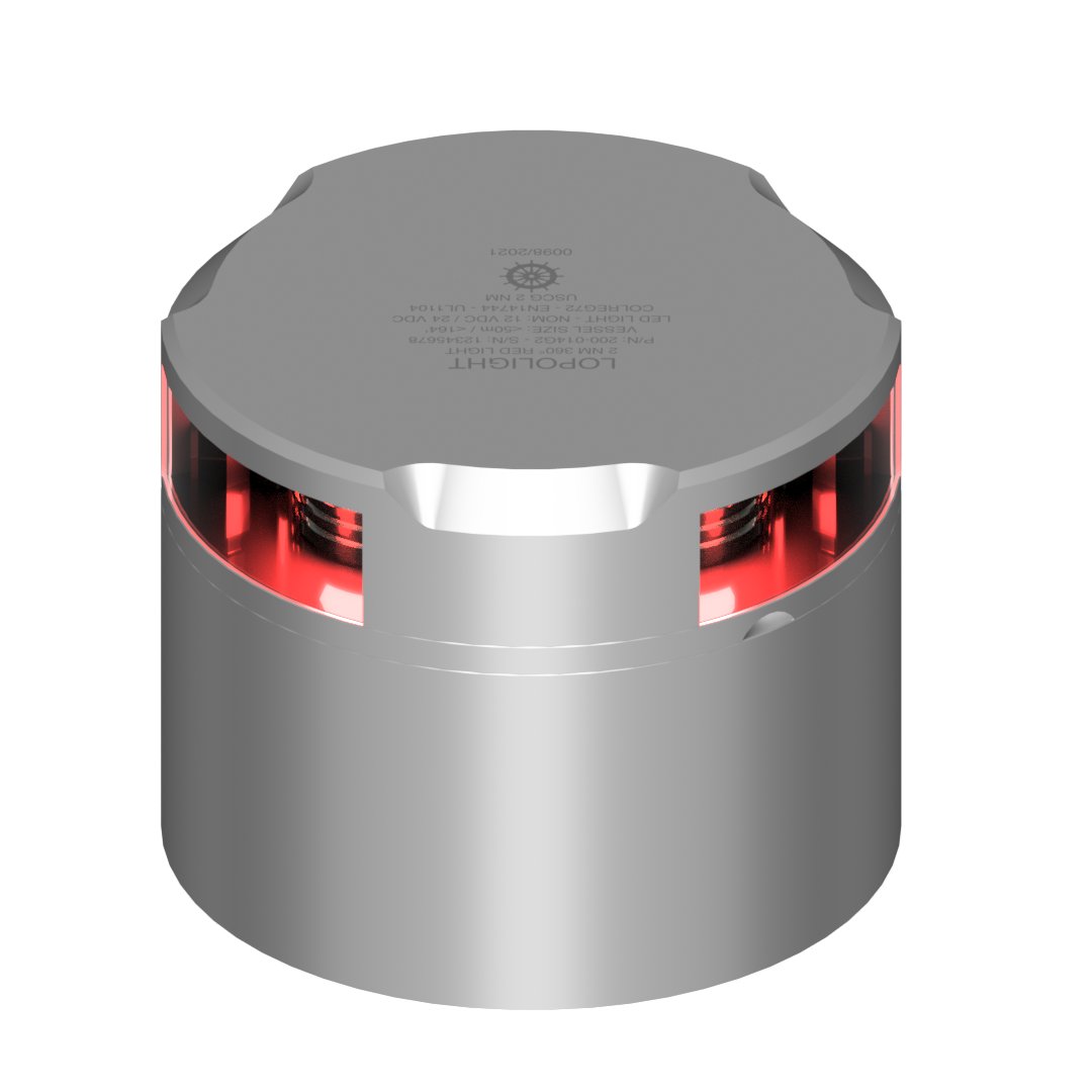 3nm 360° Red, silver anodized, CD base 3nm 360° Red, silver anodized, CD base